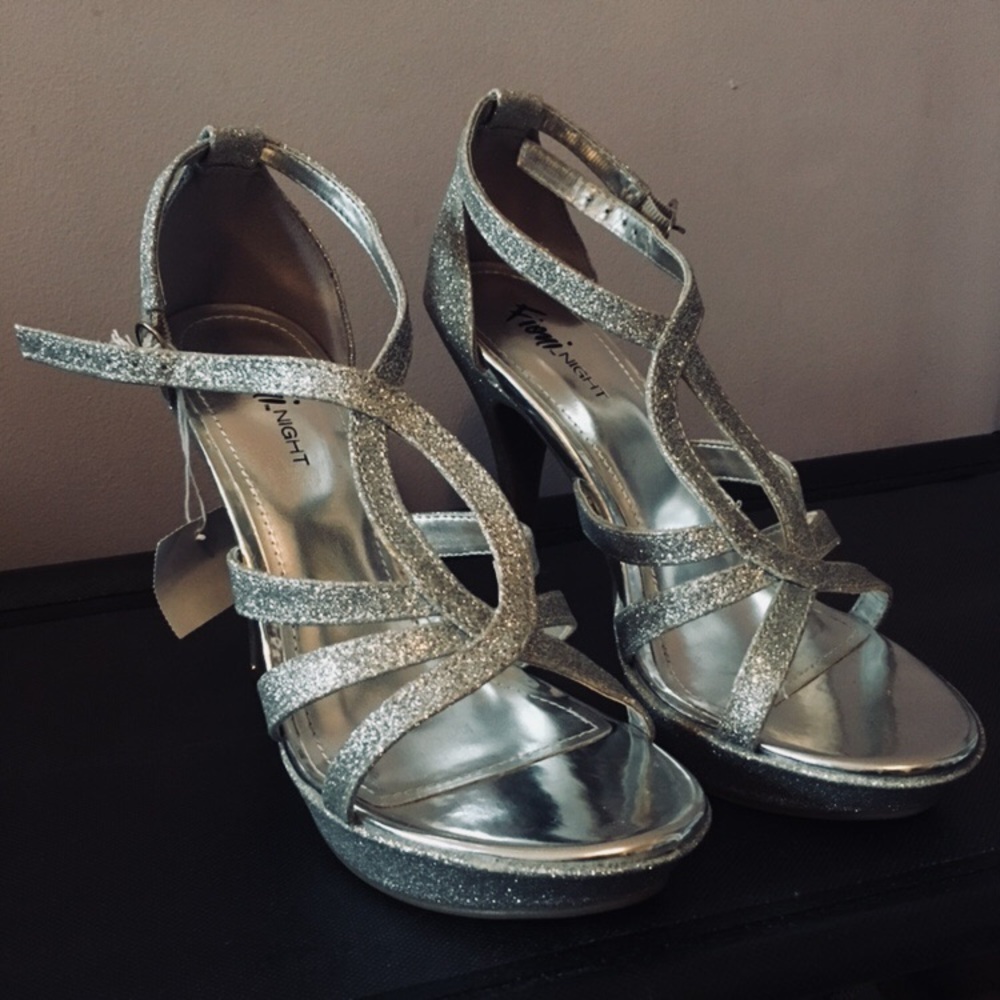 Silver Fioni Night Heels